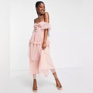 Miss Selfridge Tulle Twist Front Dress